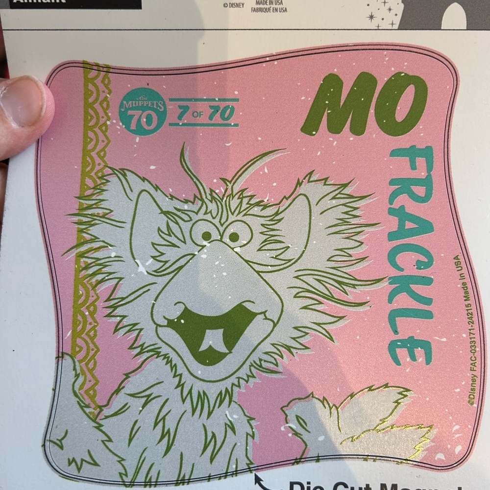 Disney Muppets Moe Frackle 70th anniversary magnet Limited edition NWT